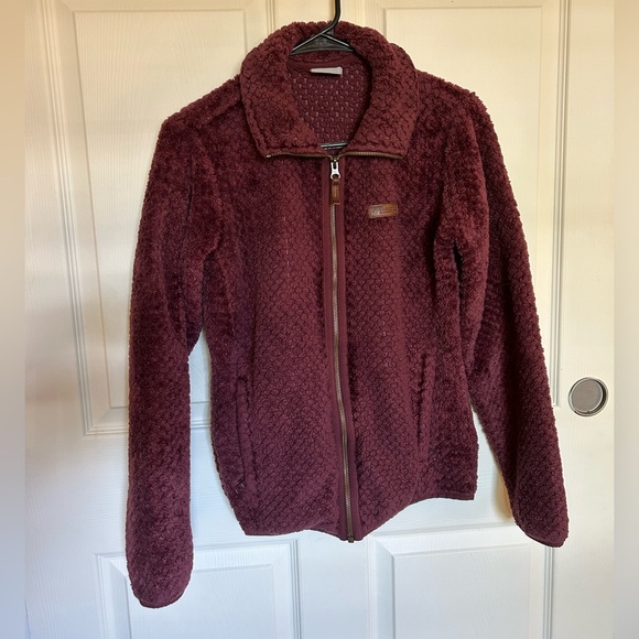 Columbia maroon woman’s full-zip fleece - Picture 1 of 3